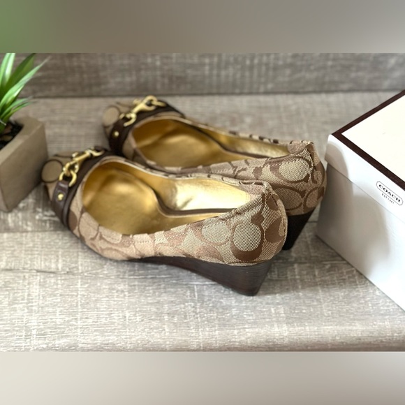 Coach Signature Closed Toe Wedge - Picture 2 of 8